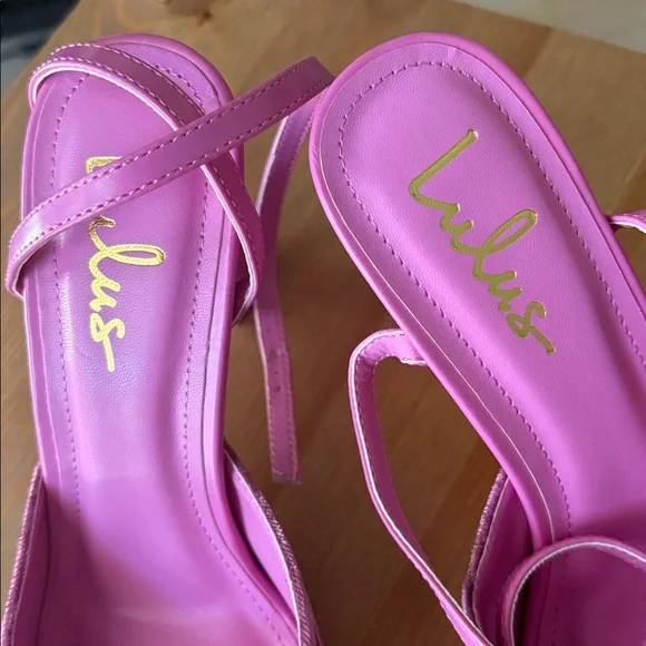 Lulus Jannice Mauve Crushed Velvet Ankle Wrap Heels Pink - Size 8 - Picture 3 of 5